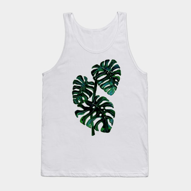 Green Monstera Plant Tank Top by ZeichenbloQ